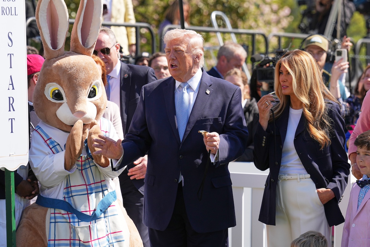 Trump, Melania Trump and Easter Bunny 04-06-26
