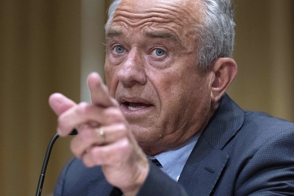 RFK Jr testifying to Senate Finance in April 2026