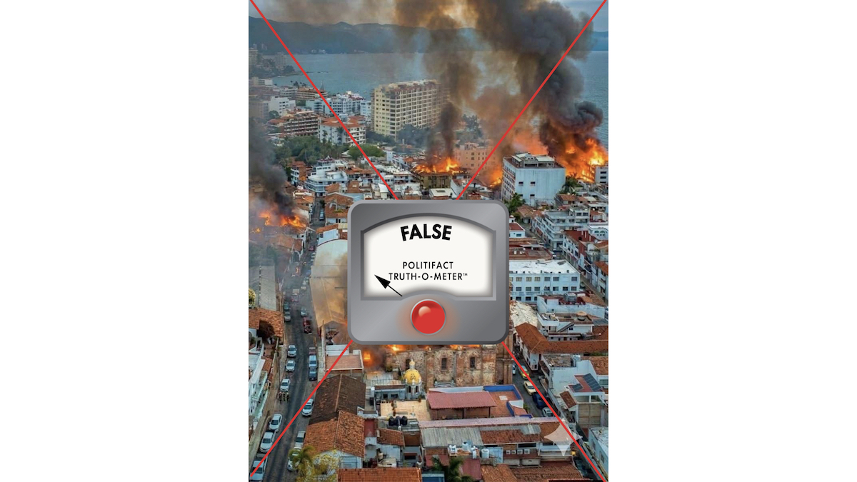 Graphic of fake Puerto Vallarta image