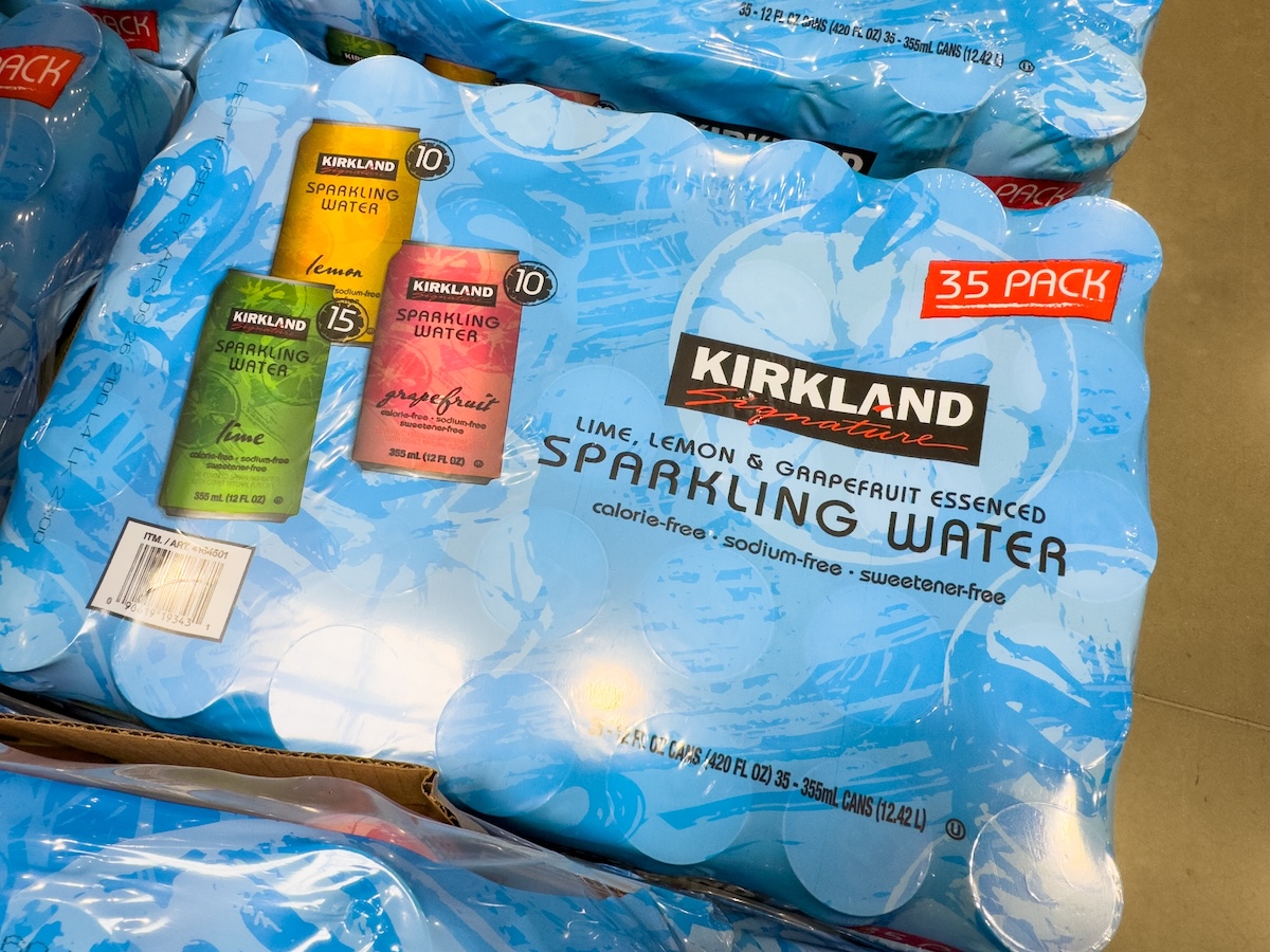 Kirkland Sparkling Water pack at Costco