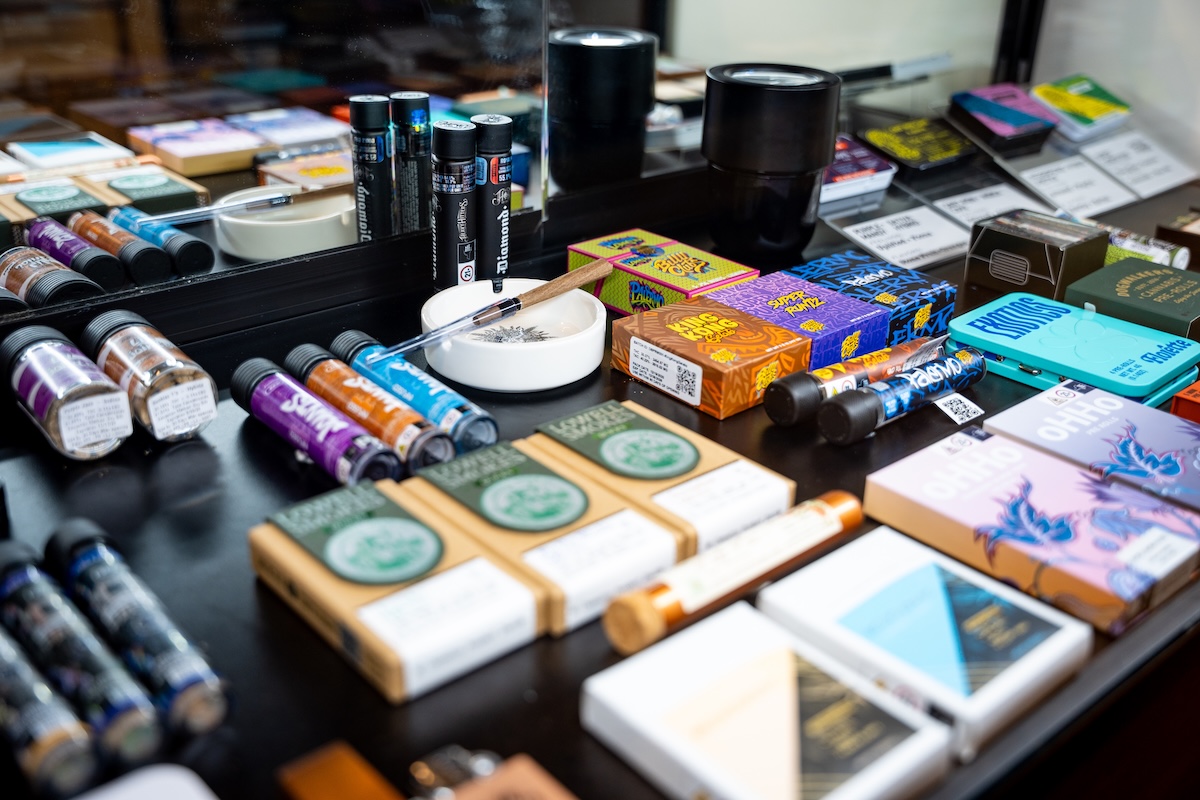 Marijuana products on table in NYC