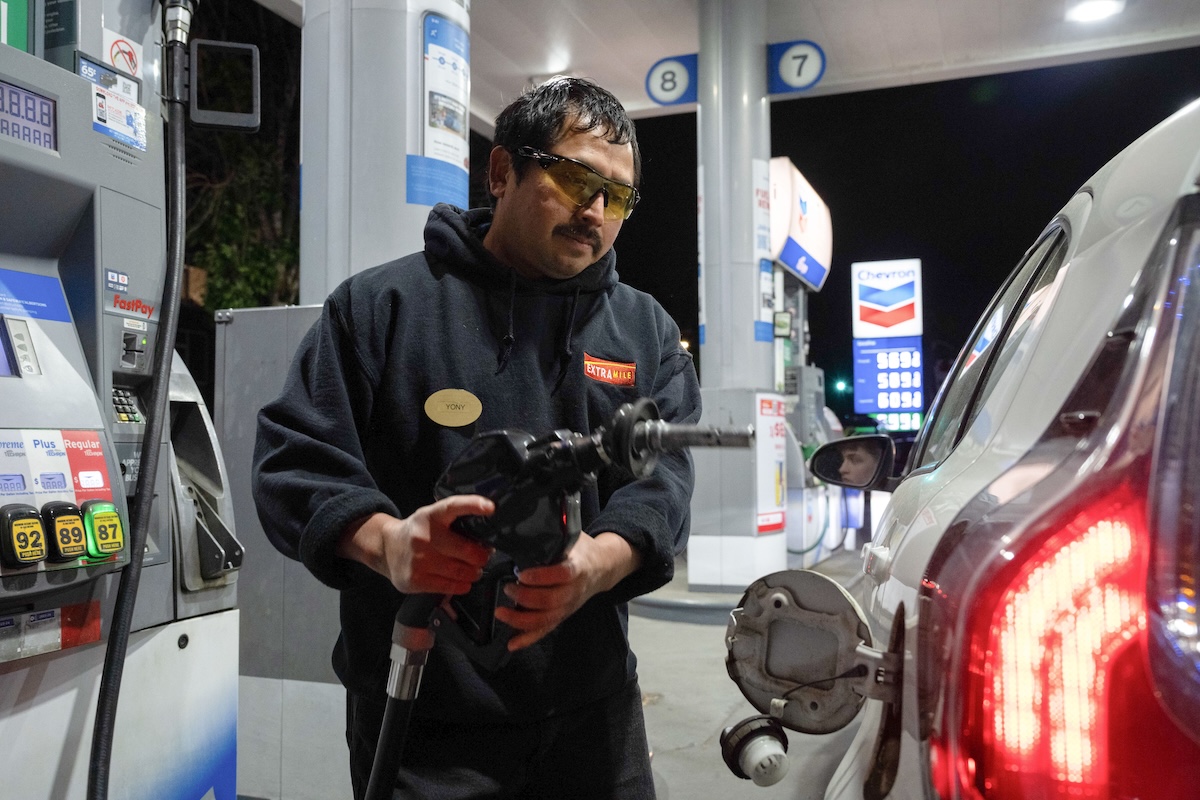 Attendant pumping gas in Oregon