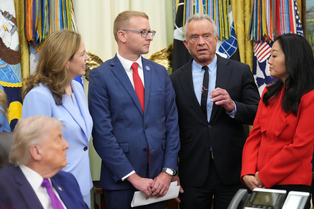 RFK Jr speaks about maternal healthcare during Oval Office media event.