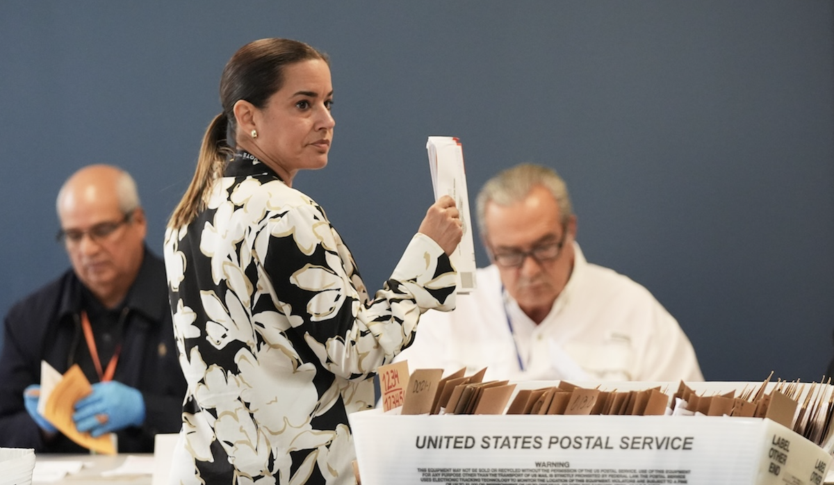 Miami-Dade vote by mail counting center