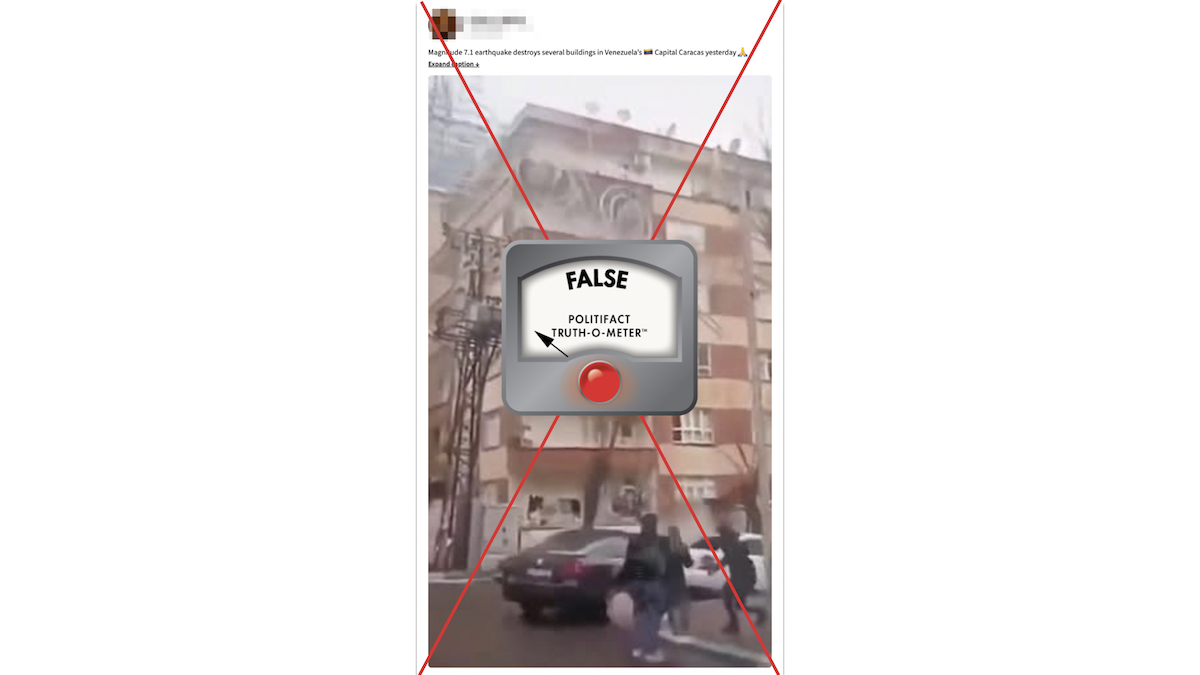 False graphic of Venezuelan earthquake 2