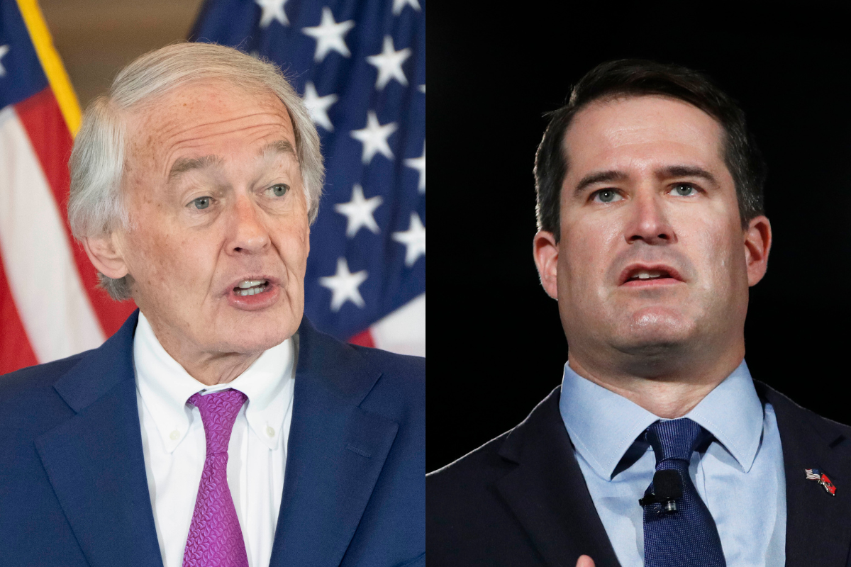 Composite photo of Massachusetts Democrats Sen. Ed Markey and Rep. Seth Moulton
