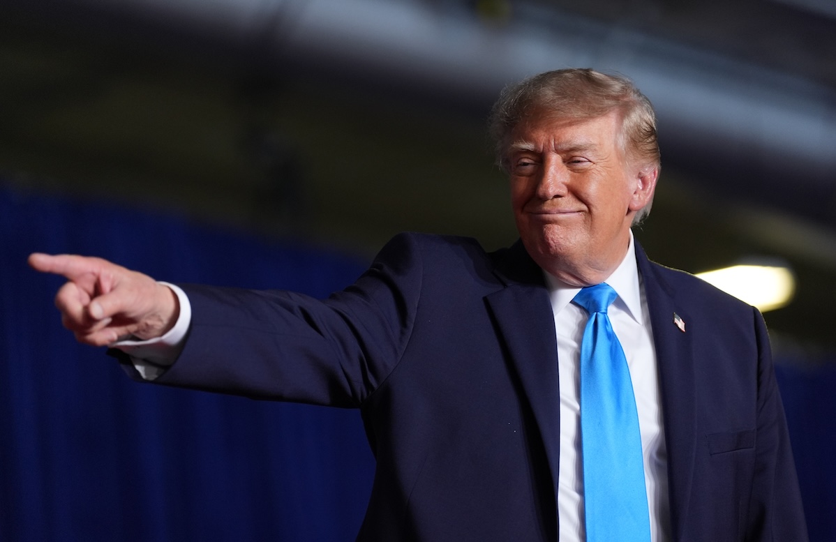 Donald Trump at a rally In Nebraska